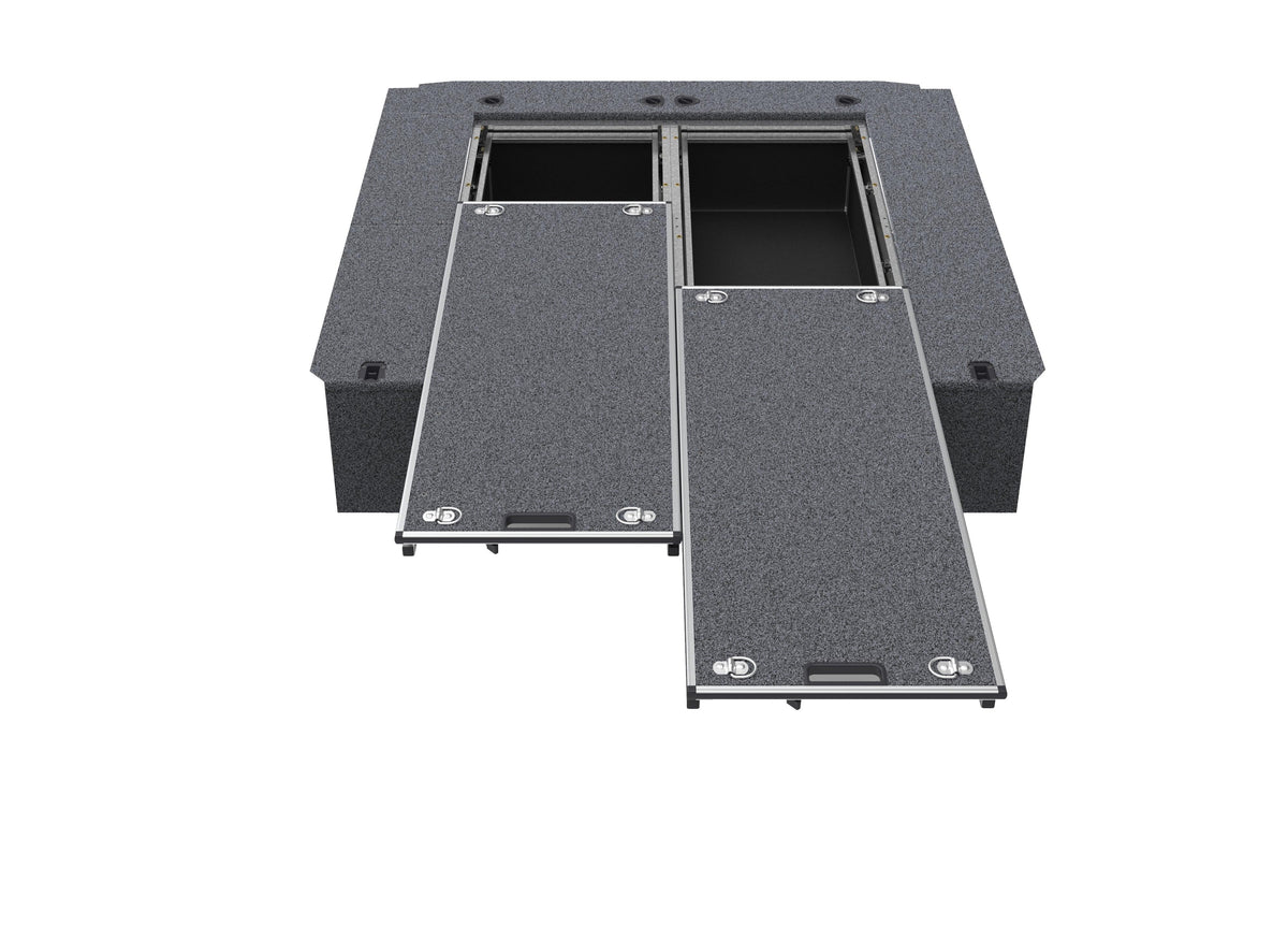 Dual Roller Floor Drawers - Toyota Hilux Dual Cab Sr5 A Deck 11/1997-02/2005