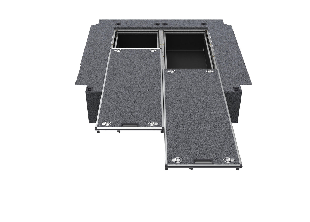 Dual Roller Floor Drawers - Nissan Navara D22 Dual Cab 04/1997-03/2015