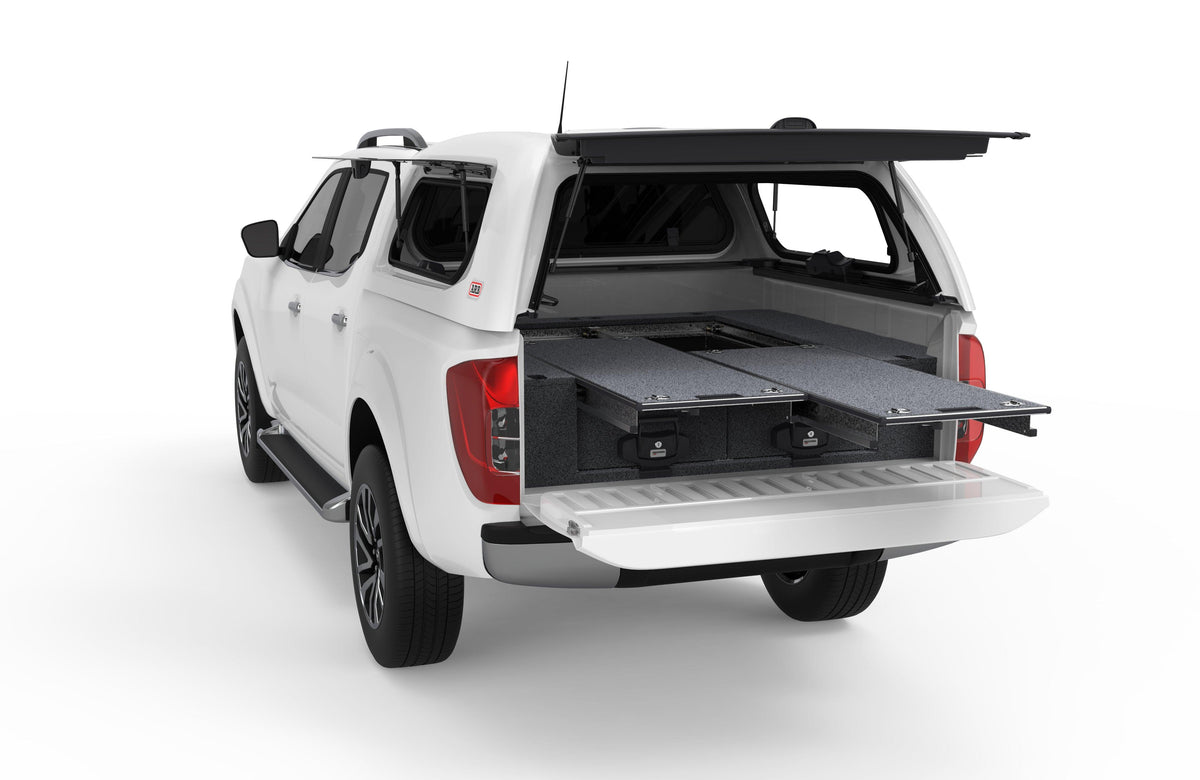 Dual Roller Floor Drawers - Nissan Navara Np300 Dual Cab 06/2015-current