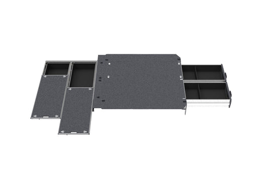 Dual Roller Floor Side Drawers & Fixed Floor Rear Drawers - Toyota Hiace Slwb Van 08/2022-current