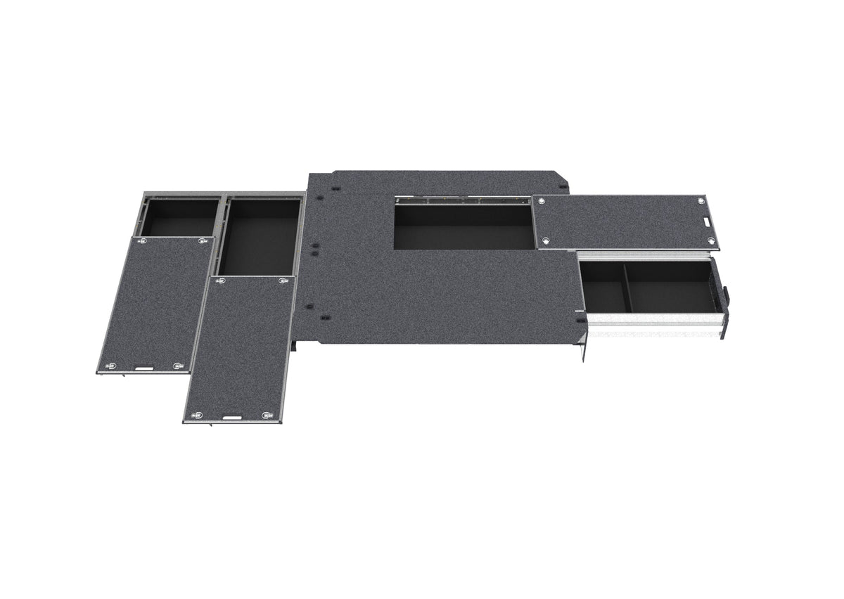 Dual Roller Floor Side Drawers & Single Roller Floor Rear Drawers - Toyota Hiace Slwb Van 08/2022-current