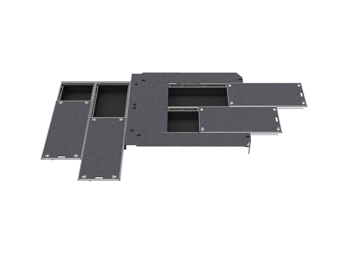 Dual Roller Floor Side Drawers & Dual Roller Floor Rear Drawers - Toyota Hiace Slwb Van 08/2022-current
