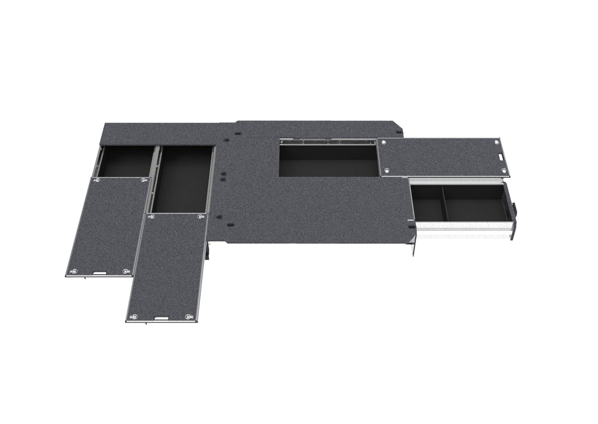 Dual Roller Floor Side Drawers & Single Roller Floor Rear Drawers - Toyota Hiace Slwb Van 08/2022-current