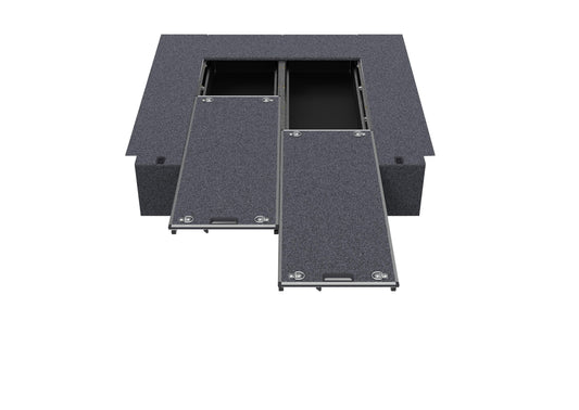 Dual Roller Floor Drawers - Nissan Navara D40 Rx King/extra Cab 11/2005-03/2015