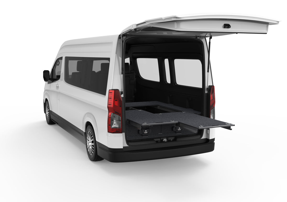 Dual Roller Floor Drawers - Toyota Hiace Slwb Van 08/2022-current