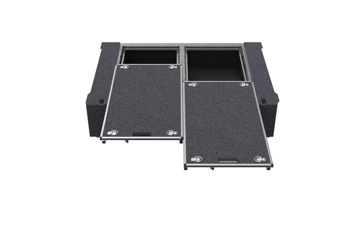 Dual Roller Floor Drawers - Nissan Patrol Gu Wagon Without Rear Air Con 11/1997-12/2016