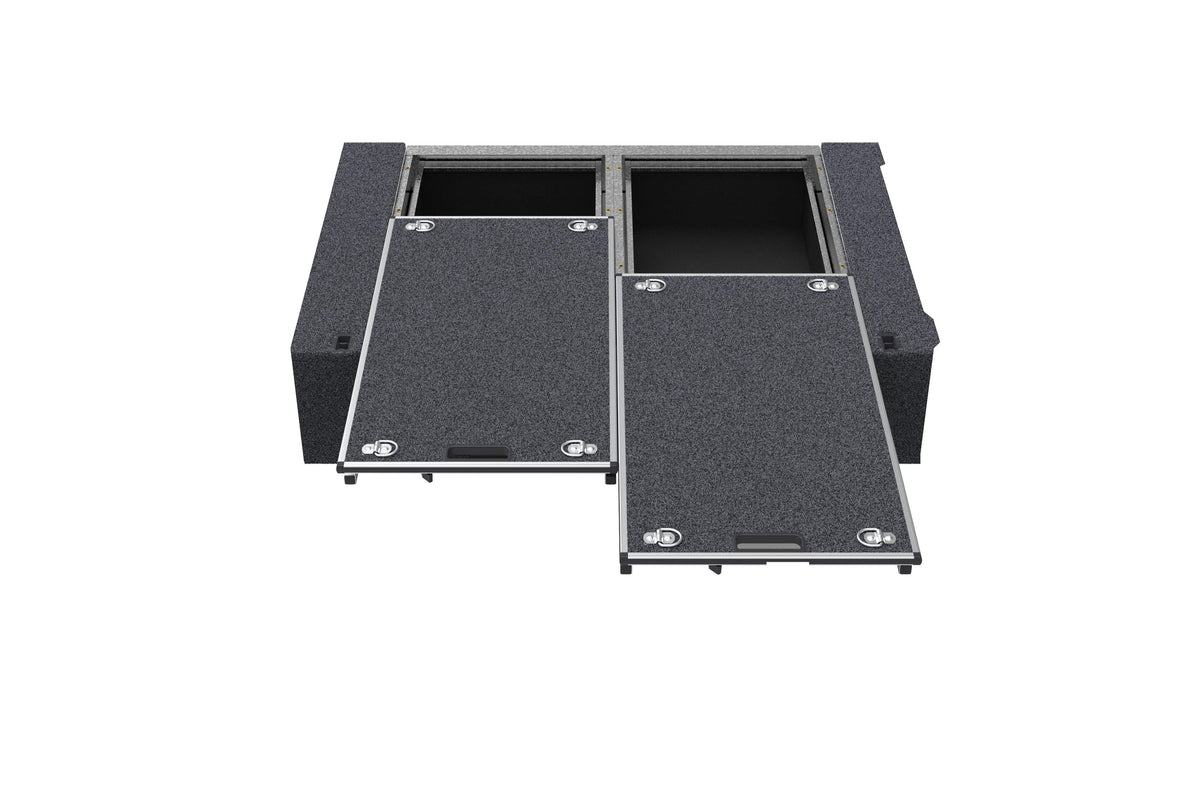 Dual Roller Floor Drawers - Nissan Patrol Gu Wagon With Rear Air Con 11/1997-12/2016