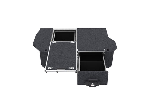 Single Roller Floor Drawers - Mitsubishi Pajero Platinum With Sub Woofer 01/2010-12/2021