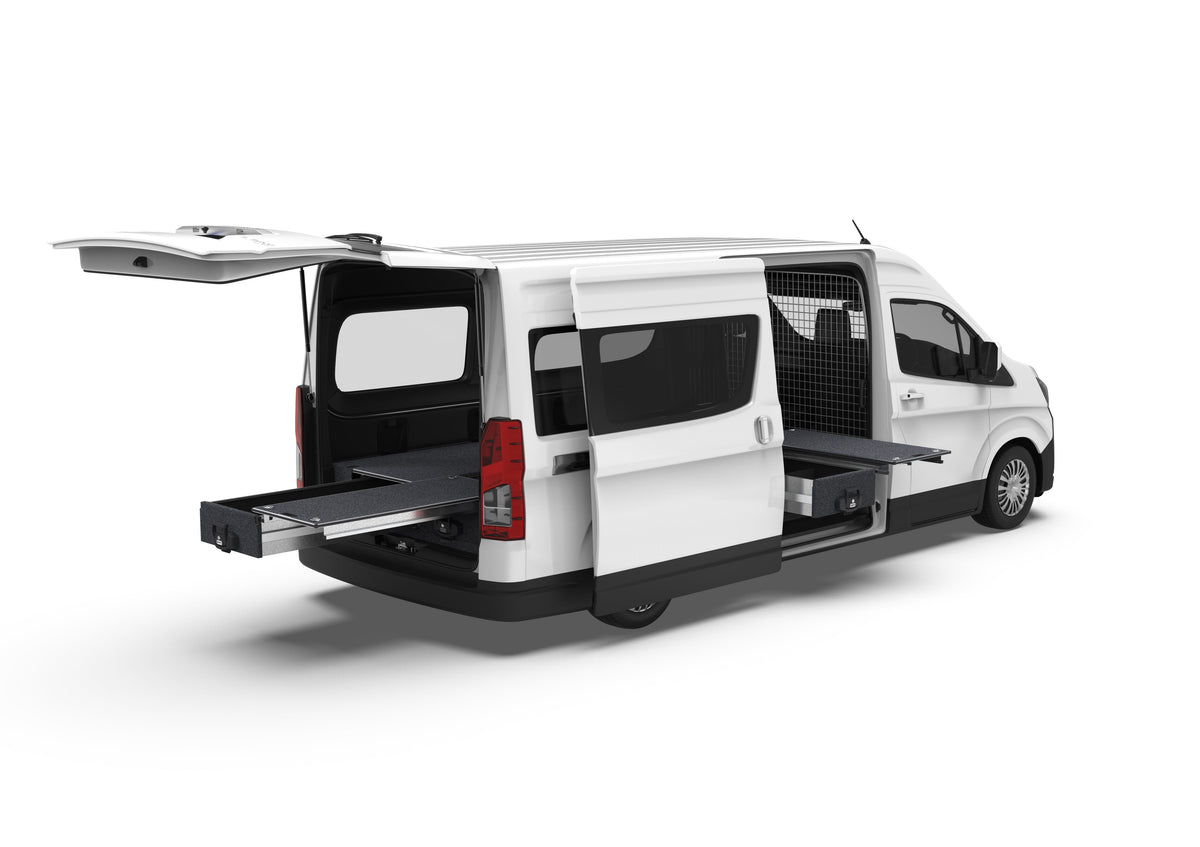 Single Roller Floor Side Drawers & Single Roller Floor Rear Drawers - Toyota Hiace Slwb Van 08/2022-current