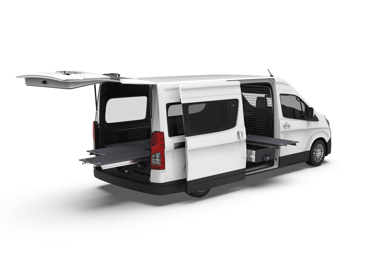 Single Roller Floor Side Drawers & Dual Roller Floor Rear Drawers - Toyota Hiace Slwb Van 08/2022-current
